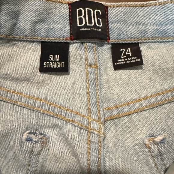 BDG Heavily Distressed Slim Straight High Rise Jeans - Picture 3 of 6